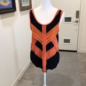 ORANGE & BLACK TANK TOP